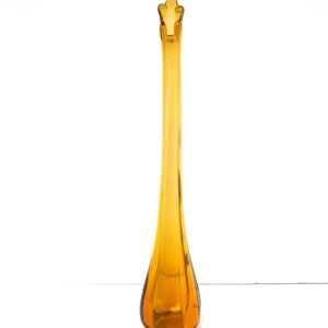Swing Swag Amber Vase 6 Petal 15"T Collectable Home Decor Pre Owned